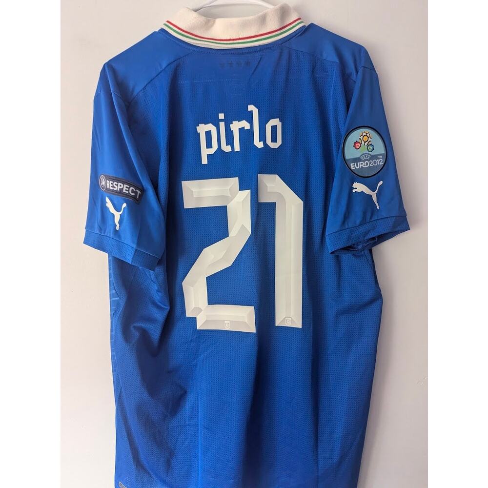 Italy Pirlo 2012 EURO Jersey Large Fully Patched